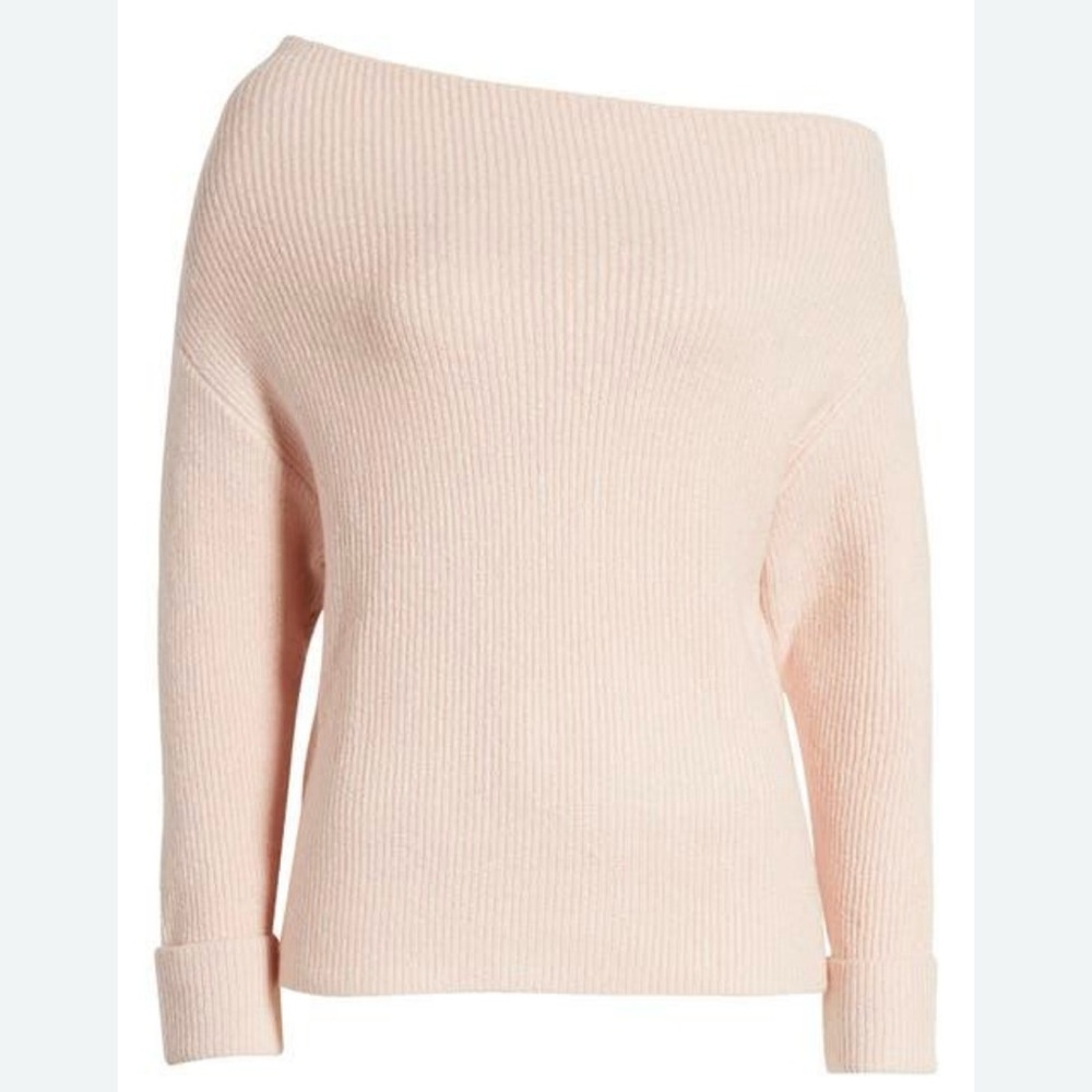 Treasure & Bond off the Shoulder Sweater Nordstrom Woman’s Size L Pink Smoke - Picture 3 of 16